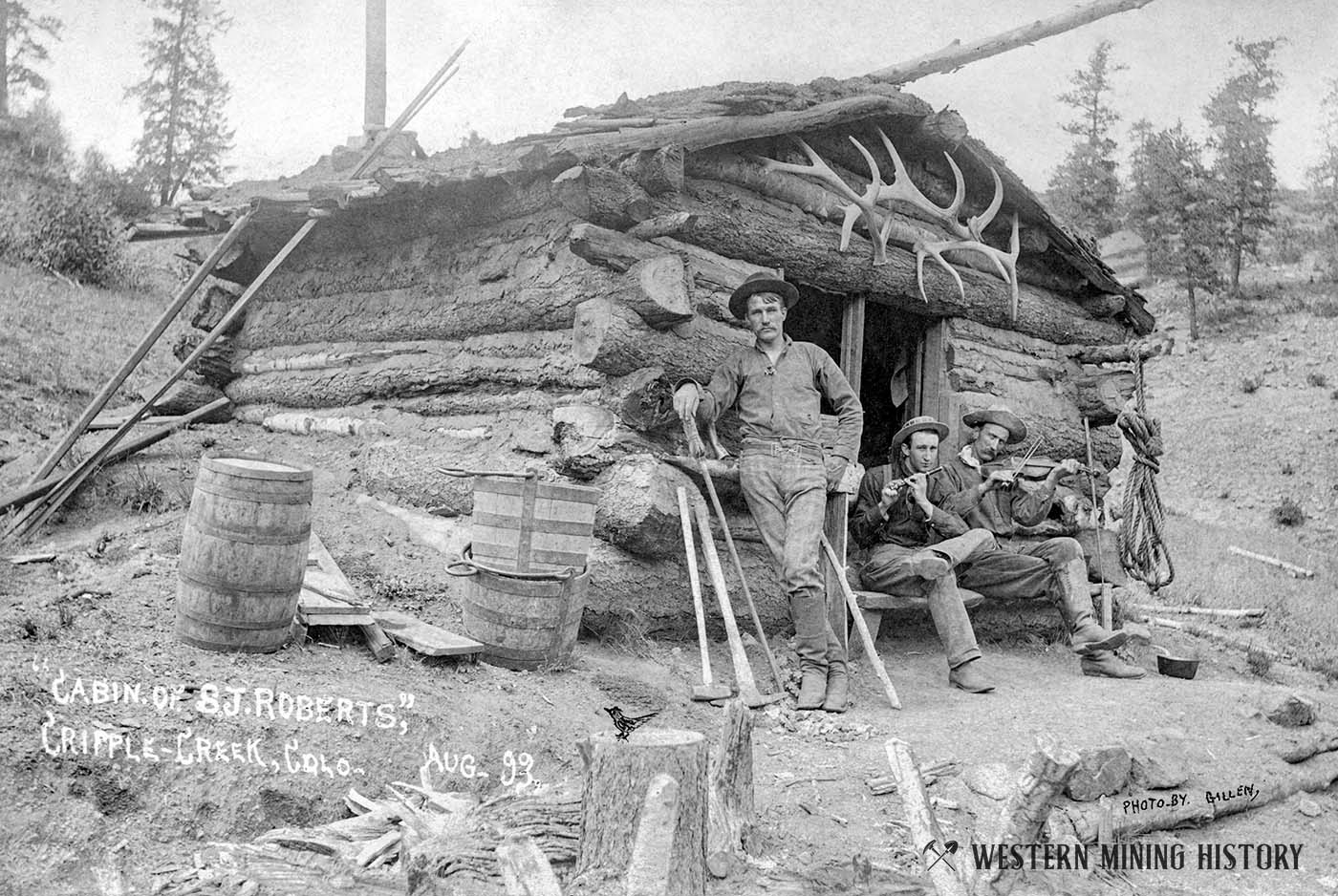Cabin of S J Roberts, Cripple Creek CO 1893