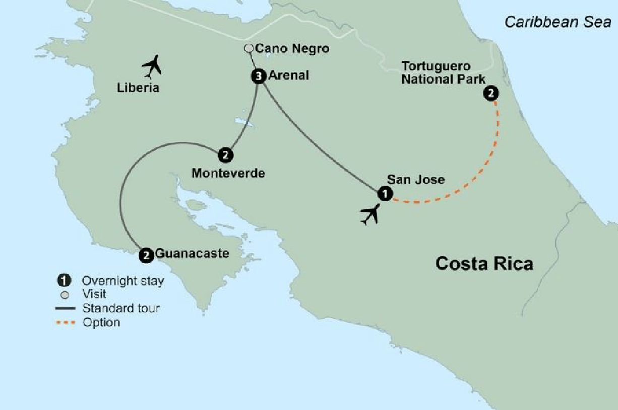 Costa Rica HOP Map