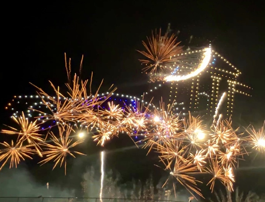 Back to the Future Fireworks & Drones