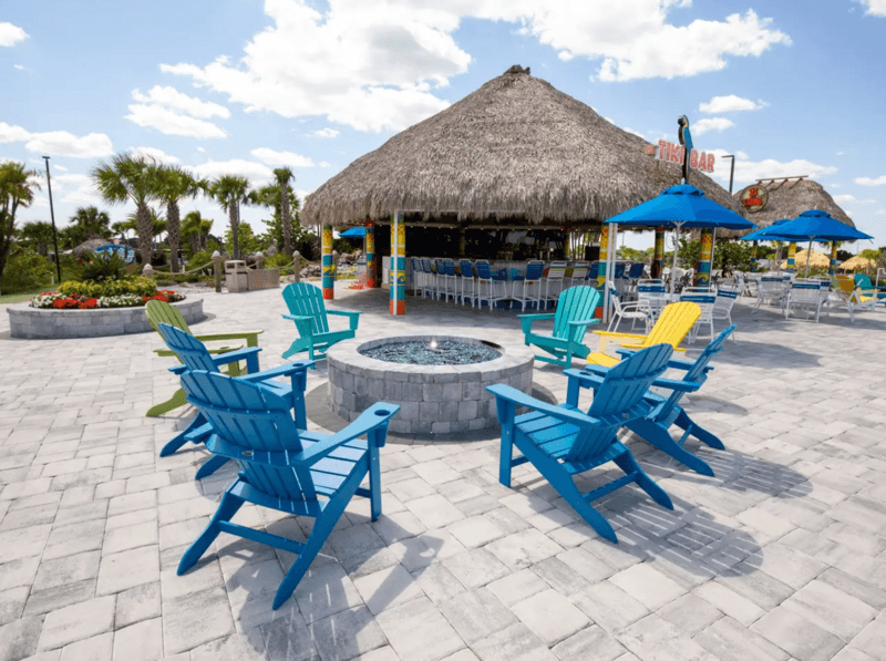 Fire pit at Camp Margaritaville Auburndale